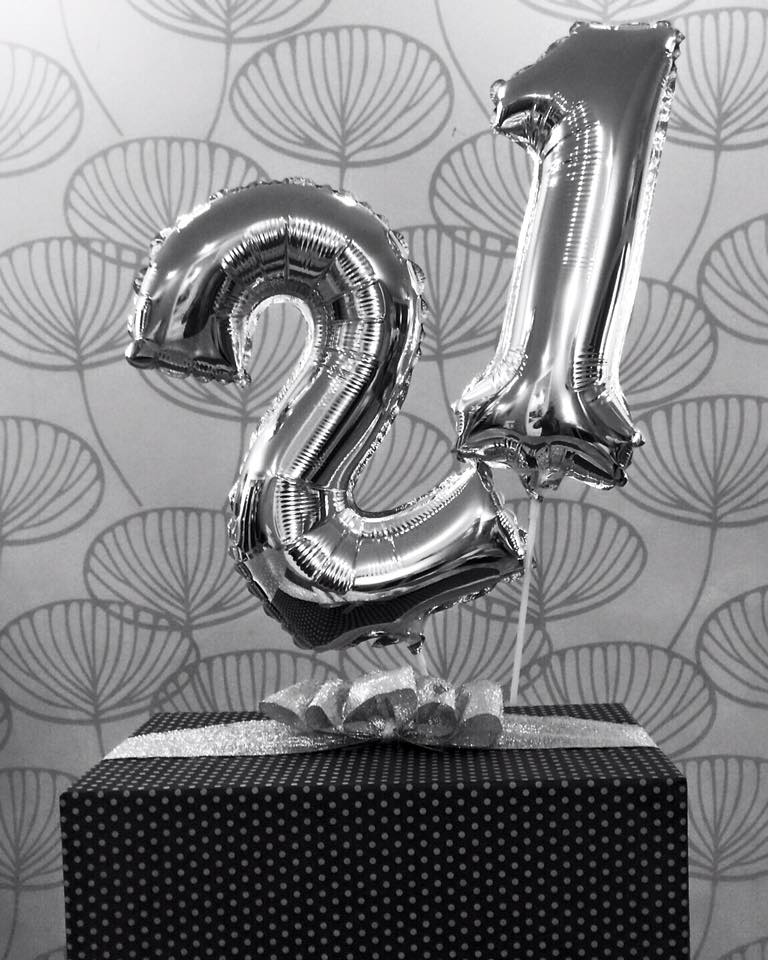 Balónek fóliový narozeniny číslo 1 stříbrný 86cm